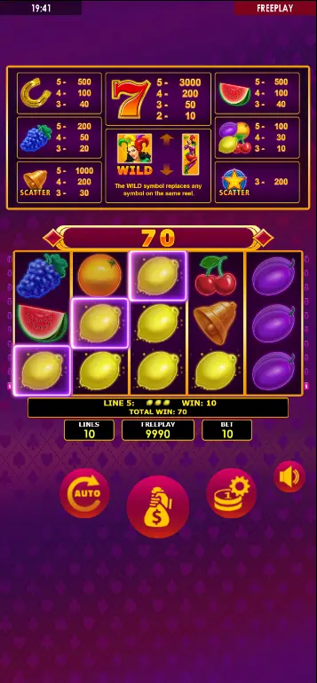 Walzen in Lucky Joker 10 drehen