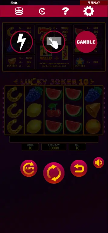Gamble-Funktion im Einstellungsmenü aktivieren